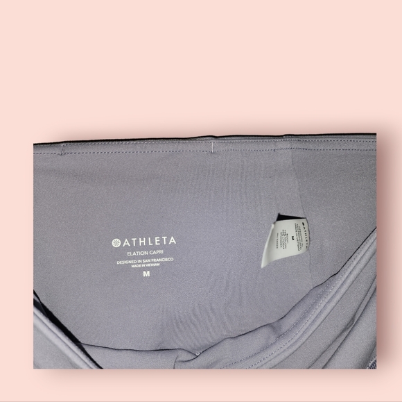 Athleta Elation Ultra High Capri Leggings Sky Blue Slate Activewear Workout Yoga - Picture 3 of 3